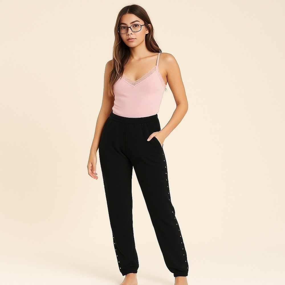 Wildfox Studded Boyfriend Sweatpants – Size XS